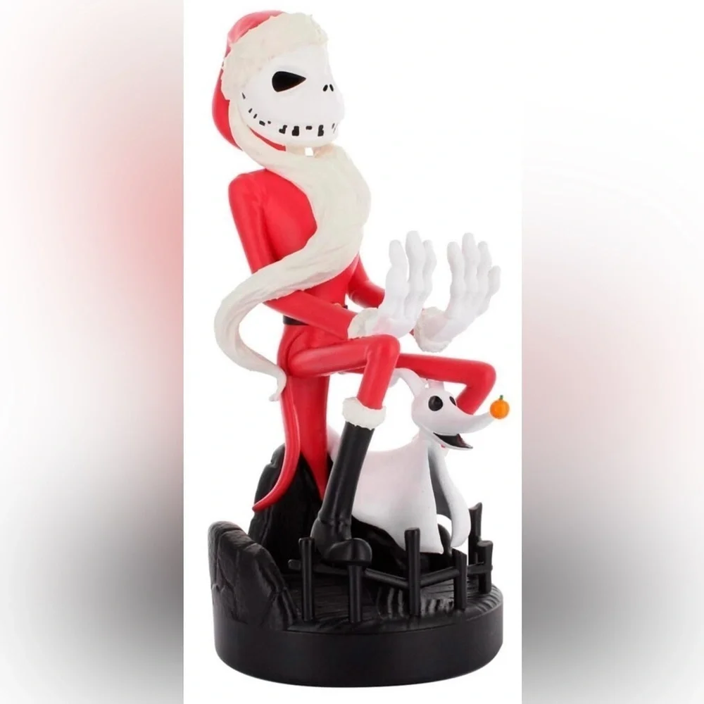 Black Controller Holder with Santa Skeleton Design